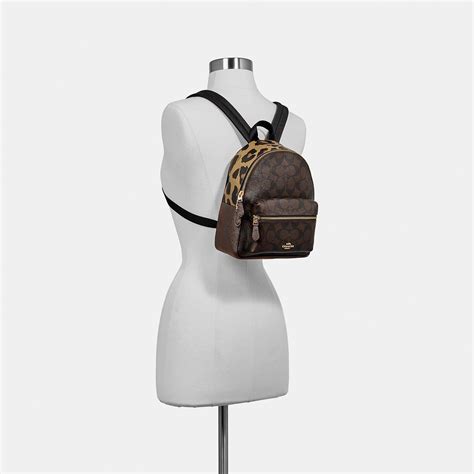 coach leopard print backpack